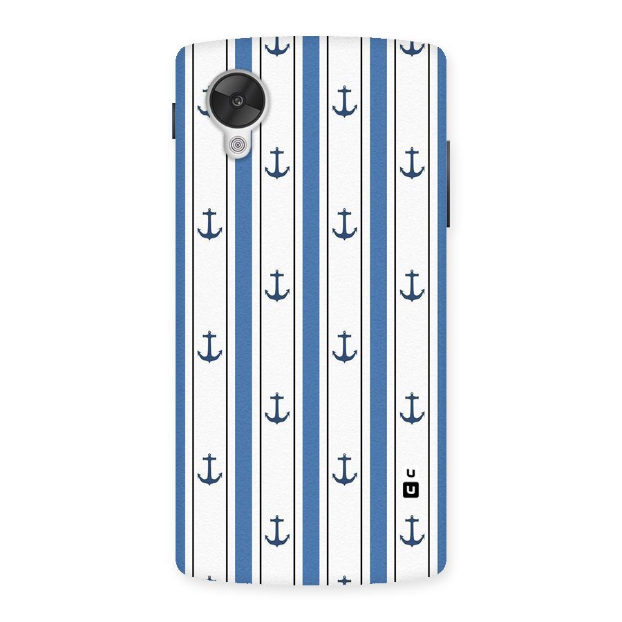 Anchor Stripe Lines Back Case for Google Nexsus 5