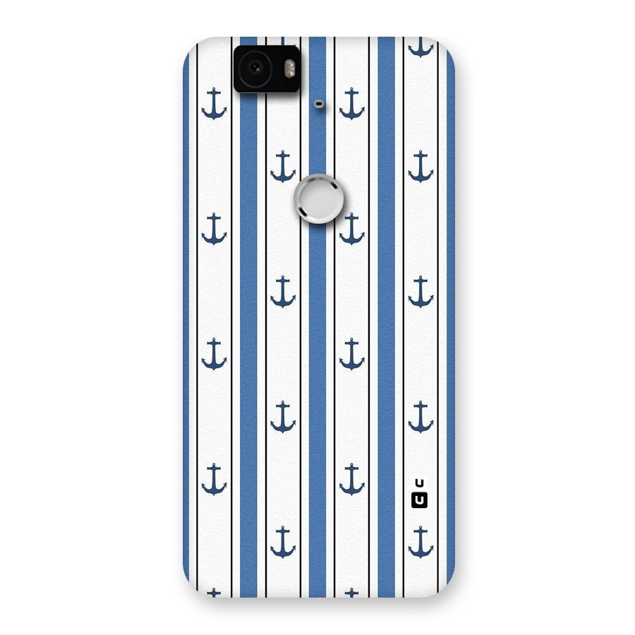 Anchor Stripe Lines Back Case for Google Nexus-6P