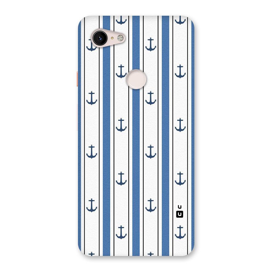 Anchor Stripe Lines Back Case for Google Pixel 3 XL