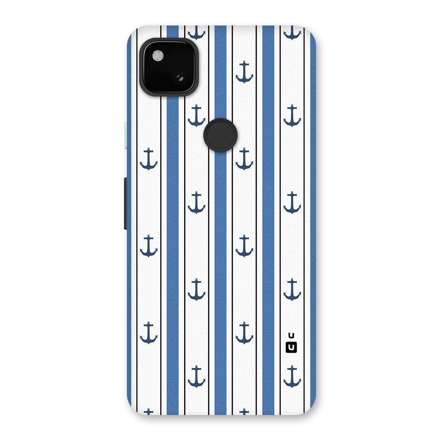 Anchor Stripe Lines Back Case for Google Pixel 4a