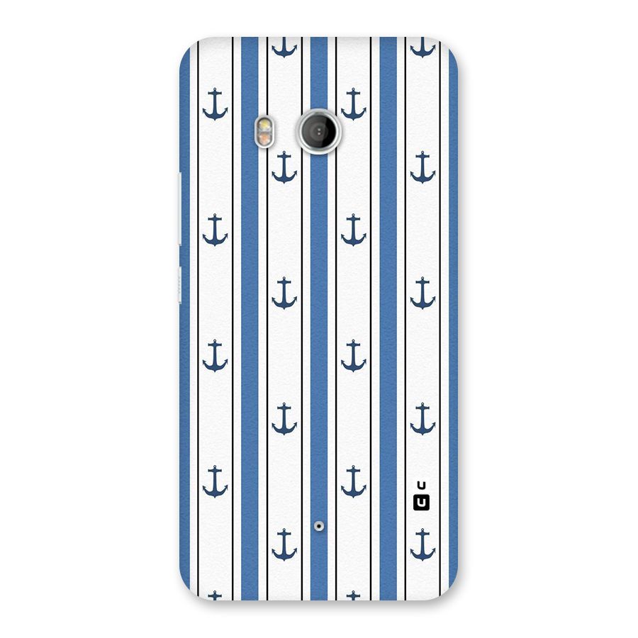 Anchor Stripe Lines Back Case for HTC U11