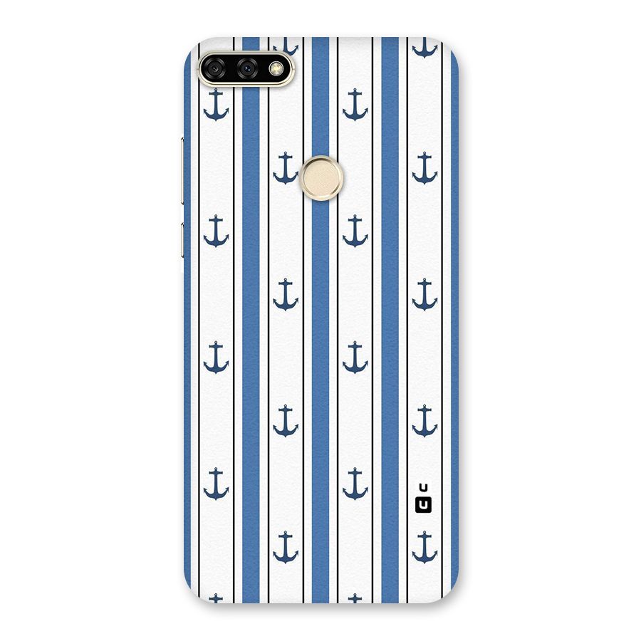 Anchor Stripe Lines Back Case for Honor 7A