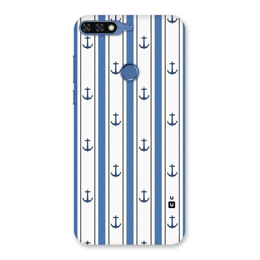 Anchor Stripe Lines Back Case for Honor 7C