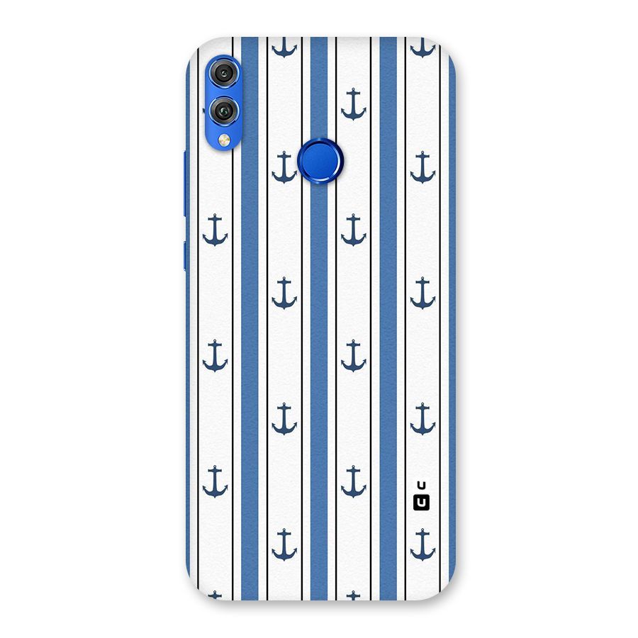 Anchor Stripe Lines Back Case for Honor 8X