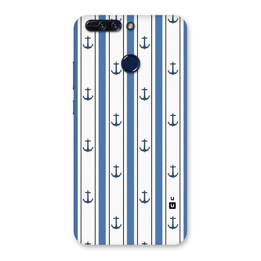 Anchor Stripe Lines Back Case for Honor 8 Pro