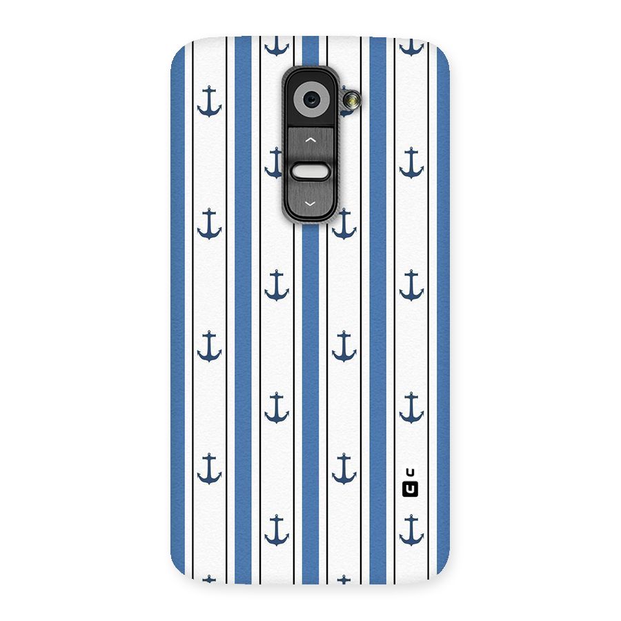 Anchor Stripe Lines Back Case for LG G2
