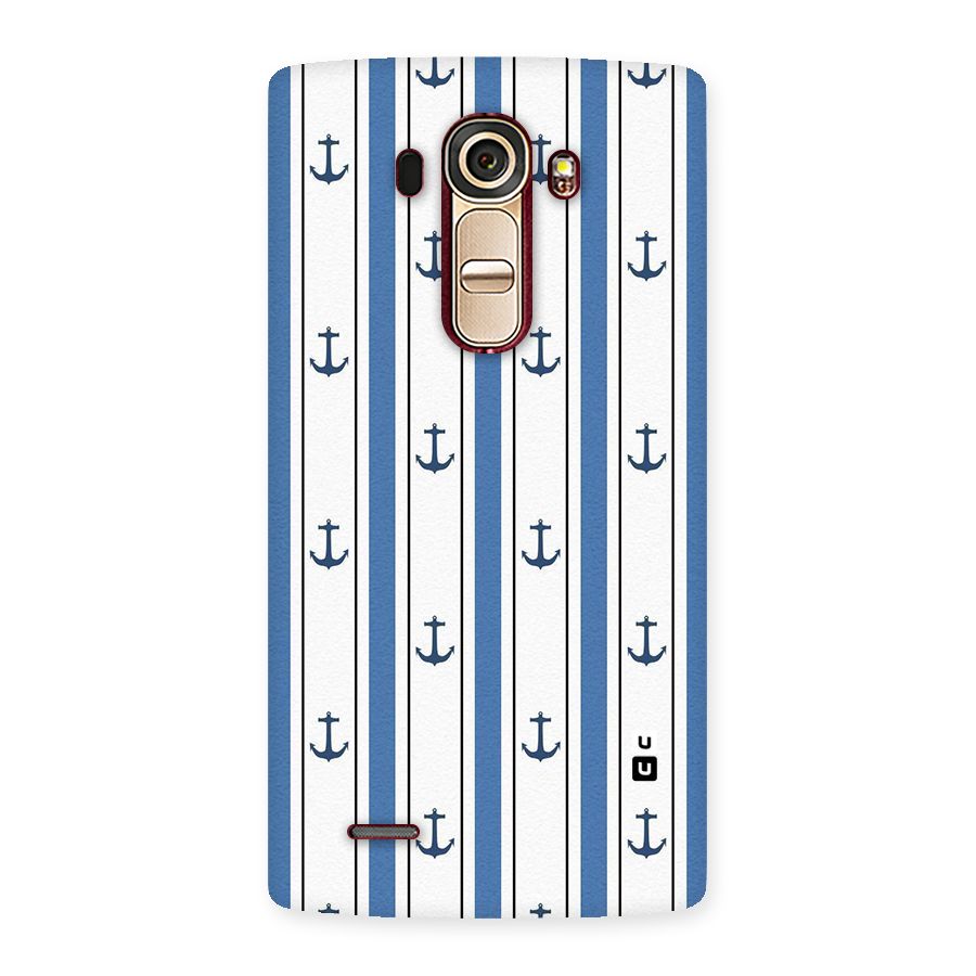 Anchor Stripe Lines Back Case for LG G4