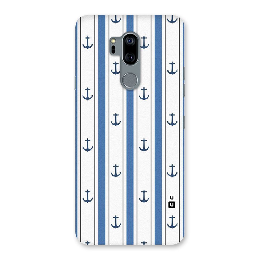 Anchor Stripe Lines Back Case for LG G7