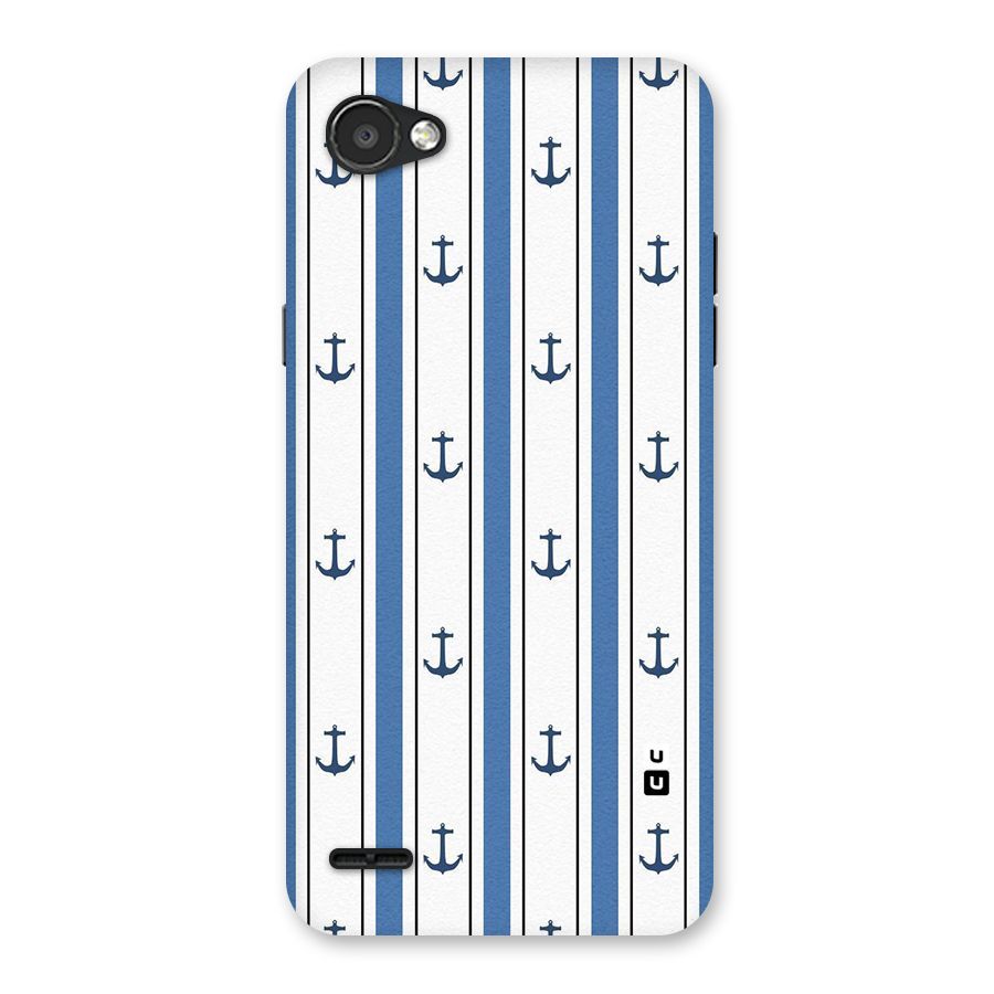 Anchor Stripe Lines Back Case for LG Q6