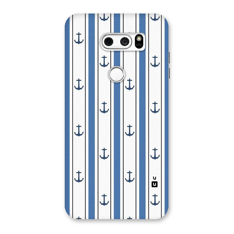 Anchor Stripe Lines Back Case for LG V30