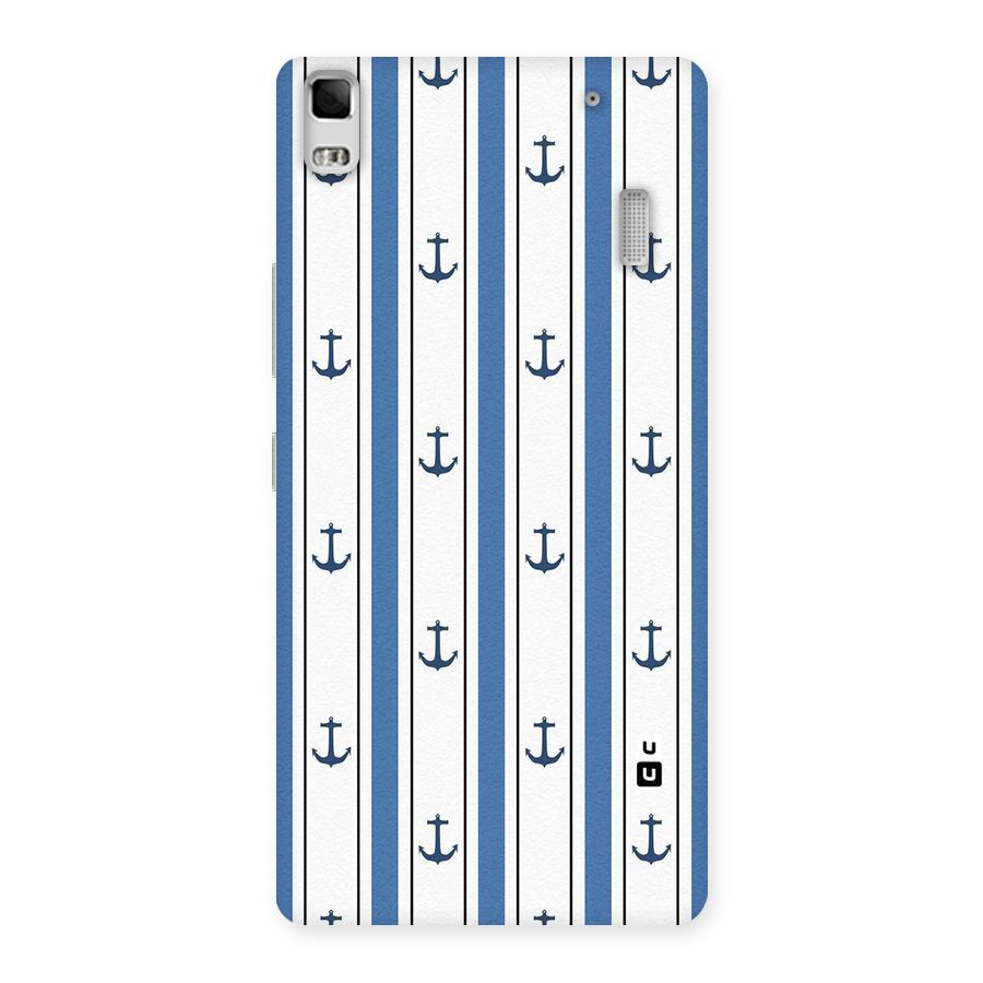 Anchor Stripe Lines Back Case for Lenovo K3 Note