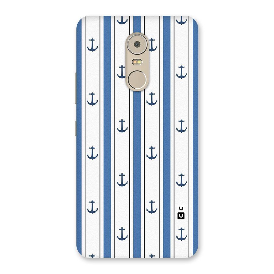 Anchor Stripe Lines Back Case for Lenovo K6 Note