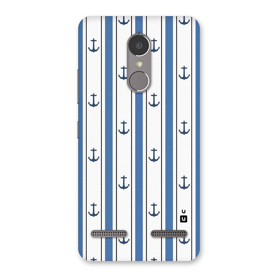 Anchor Stripe Lines Back Case for Lenovo K6 Power