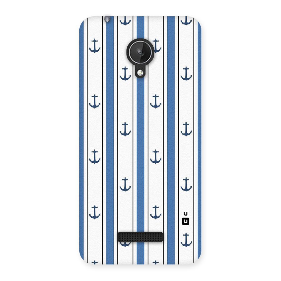 Anchor Stripe Lines Back Case for Micromax Canvas Spark Q380