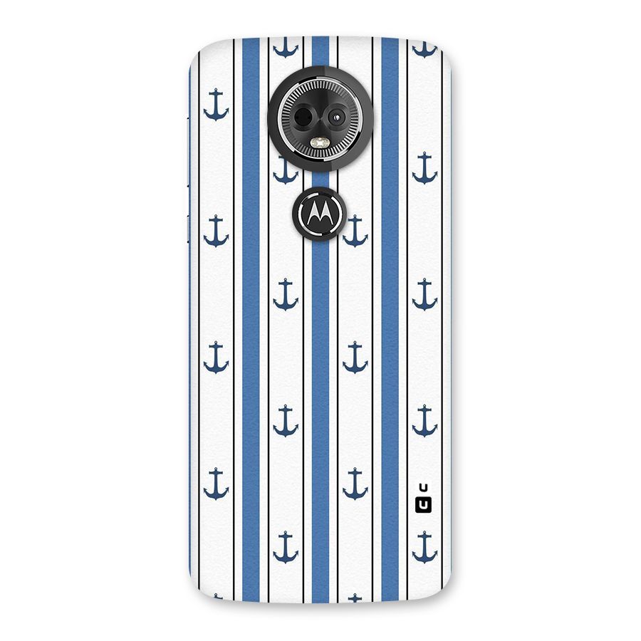 Anchor Stripe Lines Back Case for Moto E5 Plus