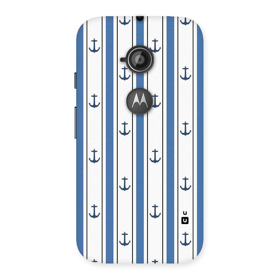 Anchor Stripe Lines Back Case for Moto E 2nd Gen