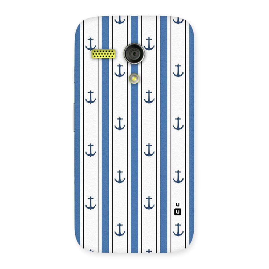 Anchor Stripe Lines Back Case for Moto G