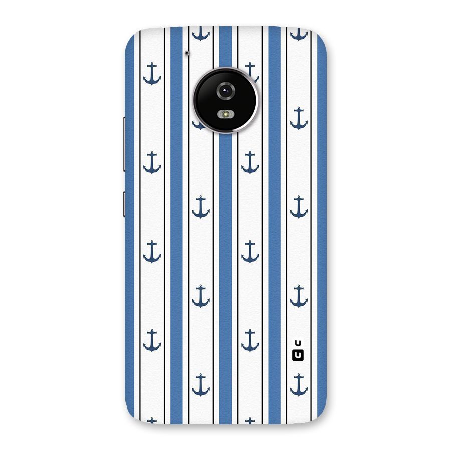 Anchor Stripe Lines Back Case for Moto G5