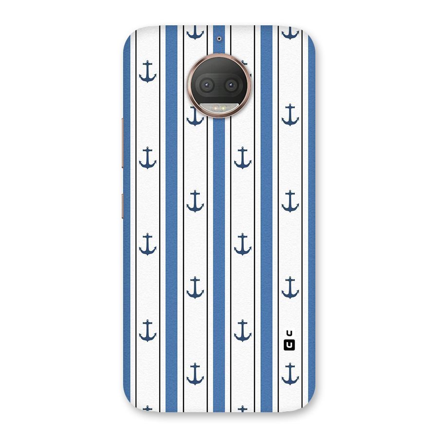 Anchor Stripe Lines Back Case for Moto G5s Plus