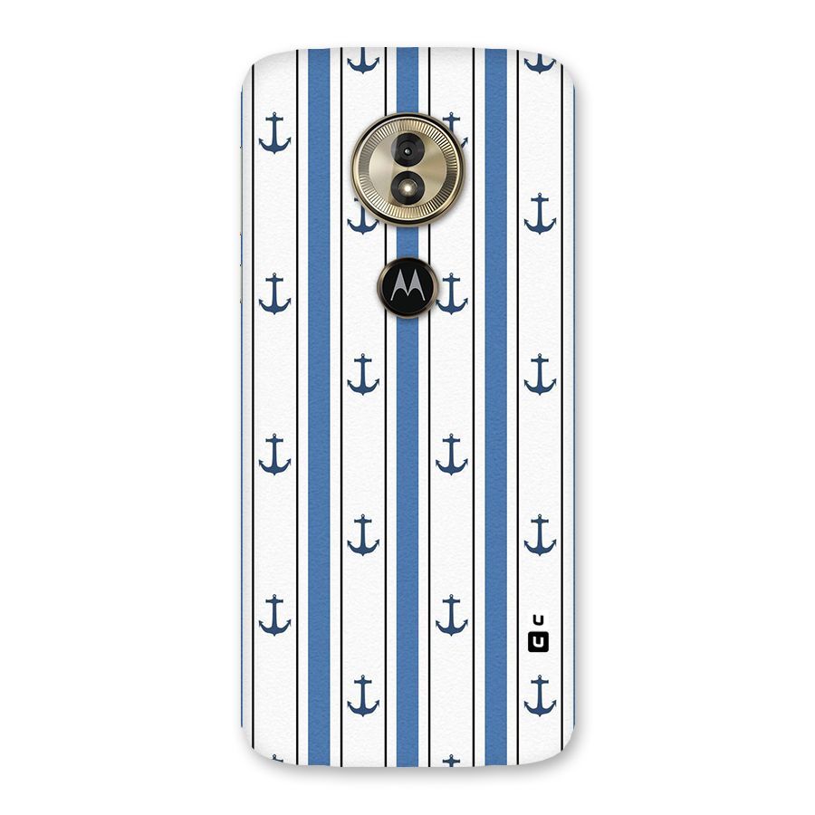 Anchor Stripe Lines Back Case for Moto G6 Play