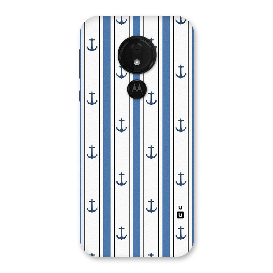 Anchor Stripe Lines Back Case for Moto G7 Power