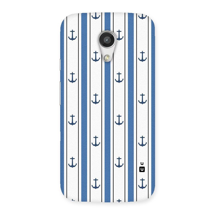 Anchor Stripe Lines Back Case for Moto G 2nd Gen