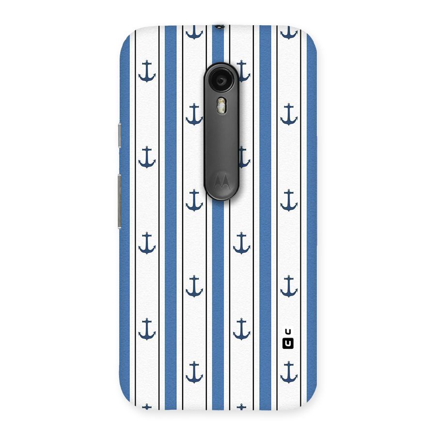 Anchor Stripe Lines Back Case for Moto G Turbo