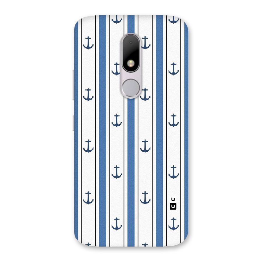 Anchor Stripe Lines Back Case for Moto M