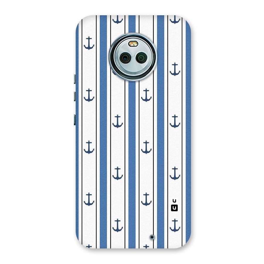 Anchor Stripe Lines Back Case for Moto X4