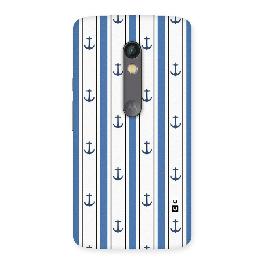 Anchor Stripe Lines Back Case for Moto X Play