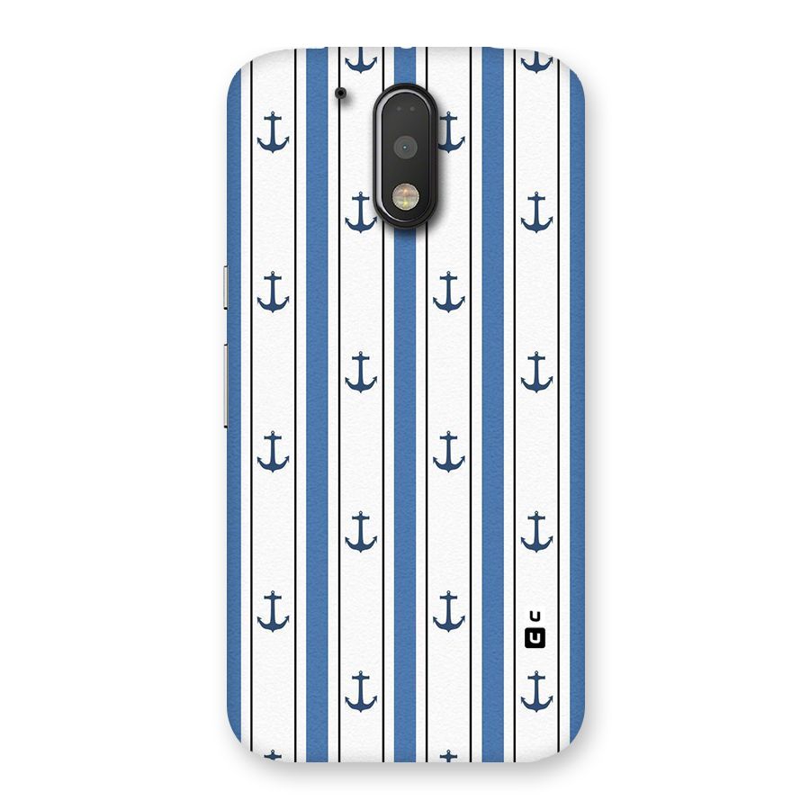 Anchor Stripe Lines Back Case for Motorola Moto G4