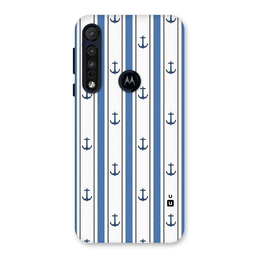 Anchor Stripe Lines Back Case for Motorola One Macro
