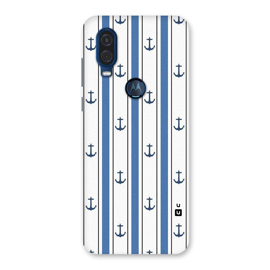 Anchor Stripe Lines Back Case for Motorola One Vision