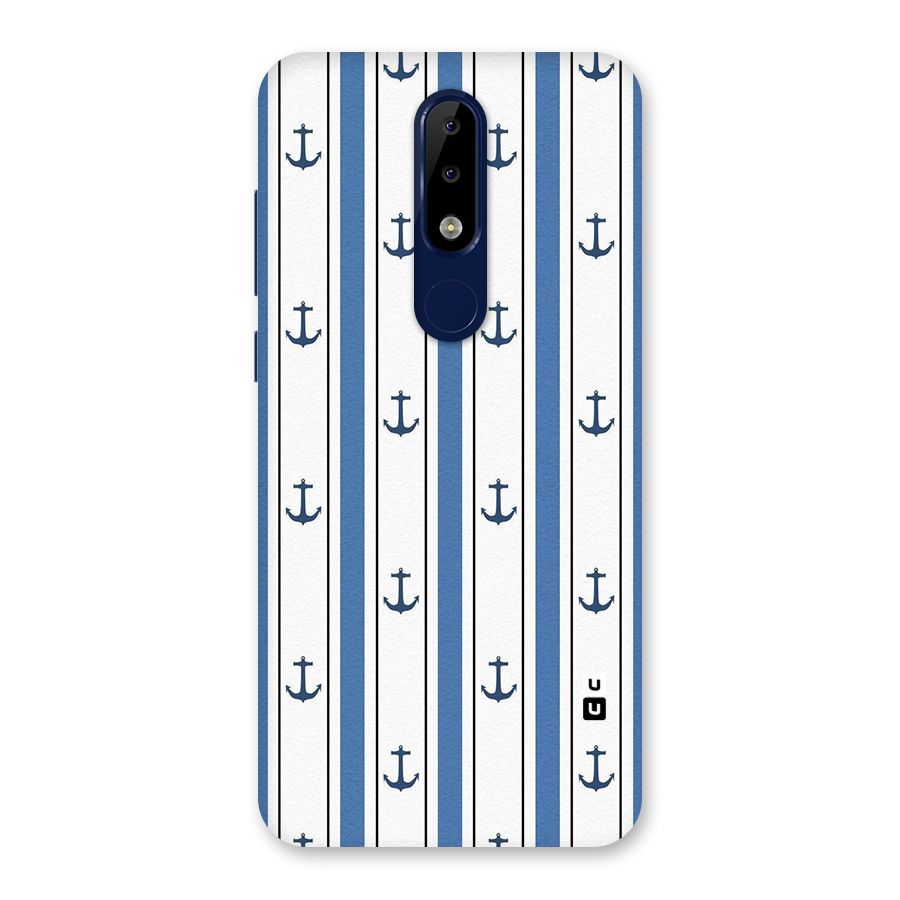 Anchor Stripe Lines Back Case for Nokia 5.1 Plus
