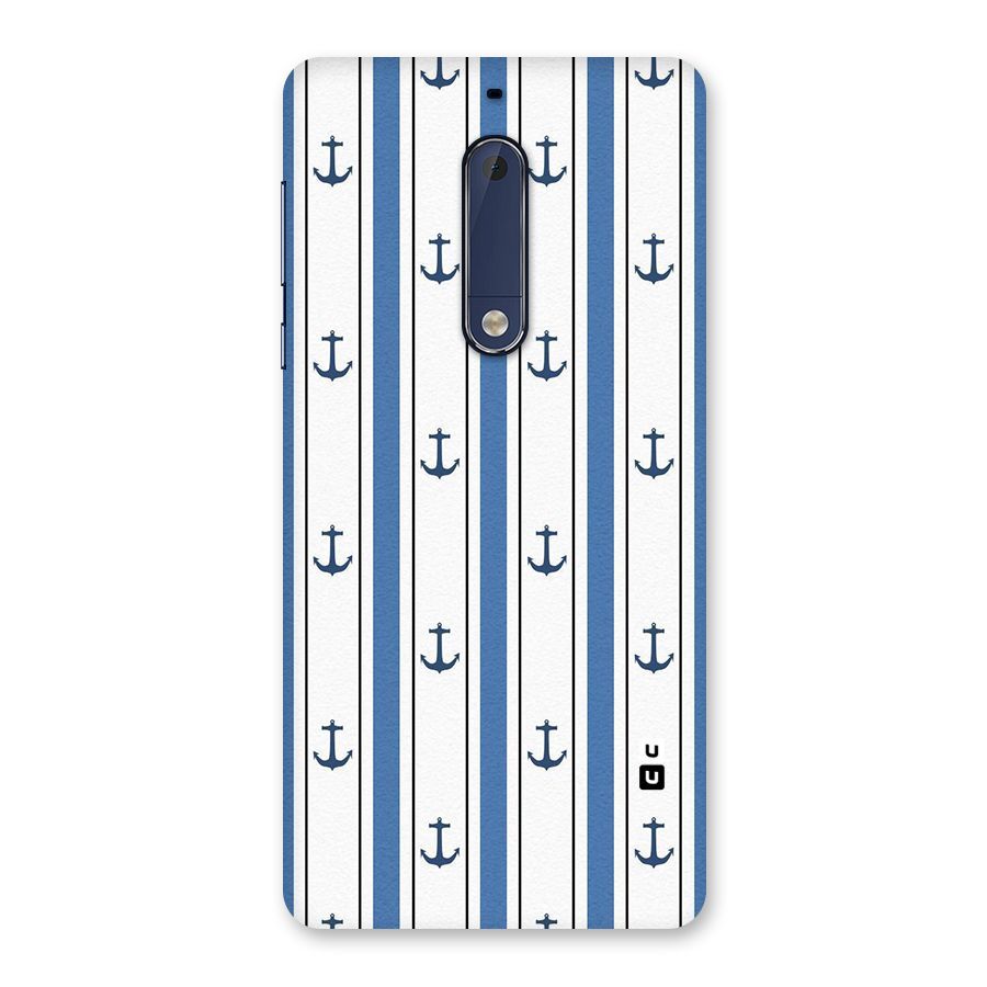 Anchor Stripe Lines Back Case for Nokia 5