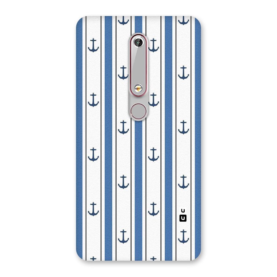 Anchor Stripe Lines Back Case for Nokia 6.1