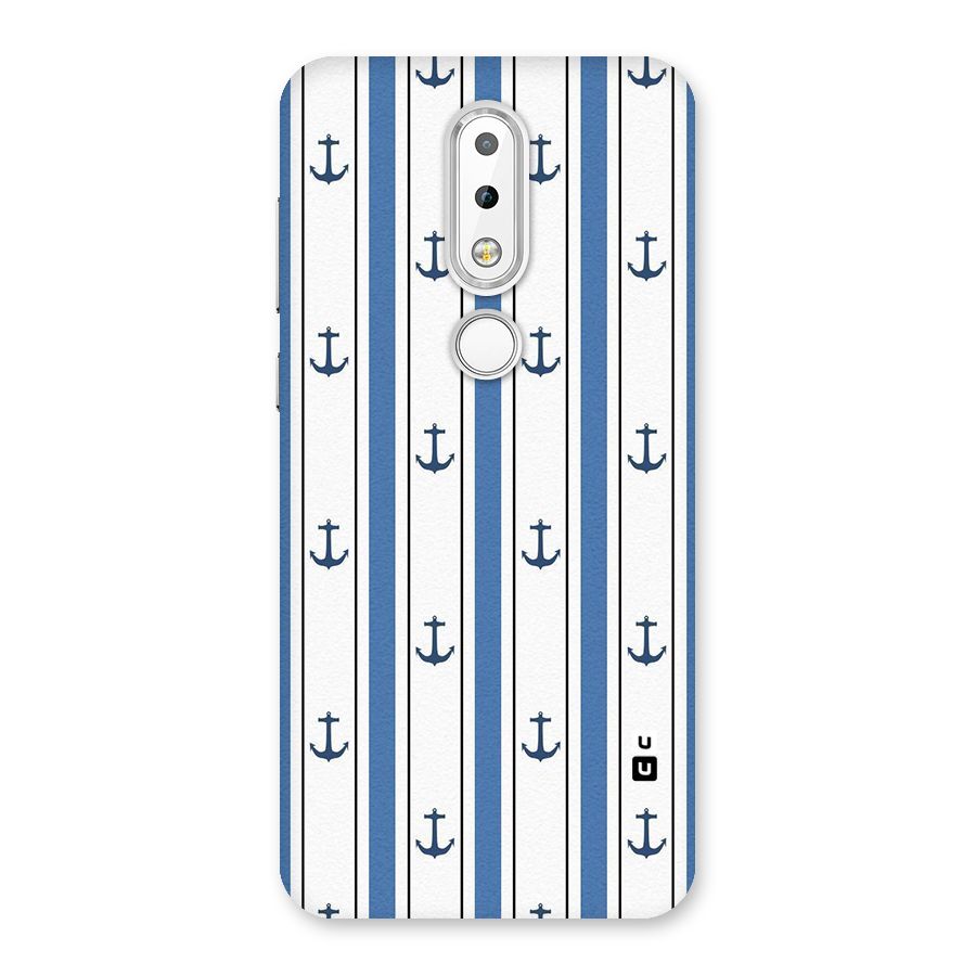 Anchor Stripe Lines Back Case for Nokia 6.1 Plus