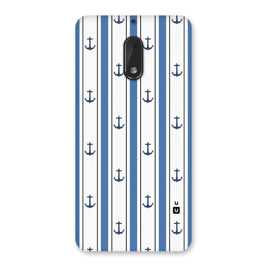 Anchor Stripe Lines Back Case for Nokia 6