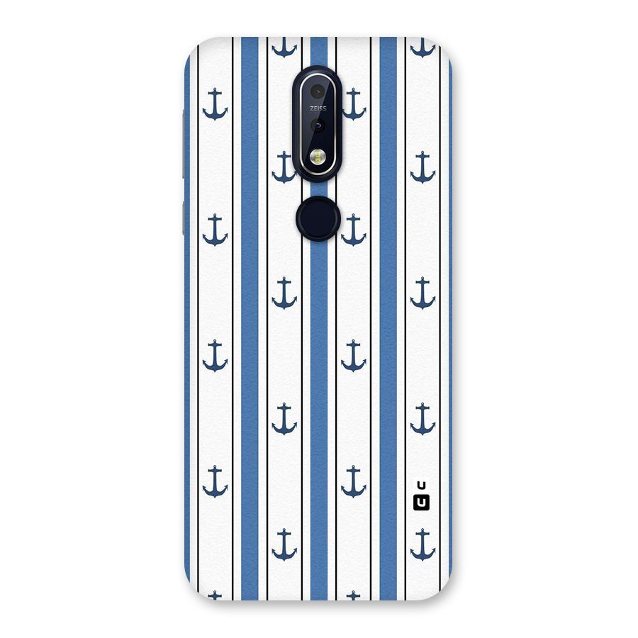 Anchor Stripe Lines Back Case for Nokia 7.1