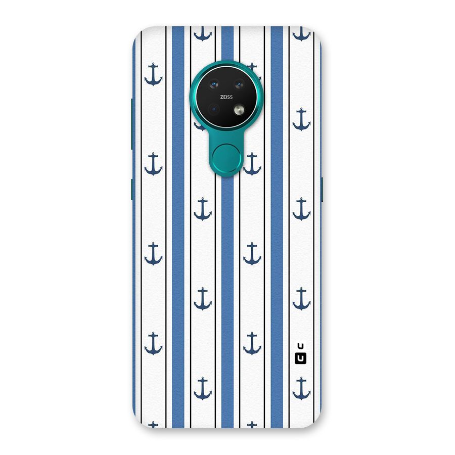 Anchor Stripe Lines Back Case for Nokia 7.2