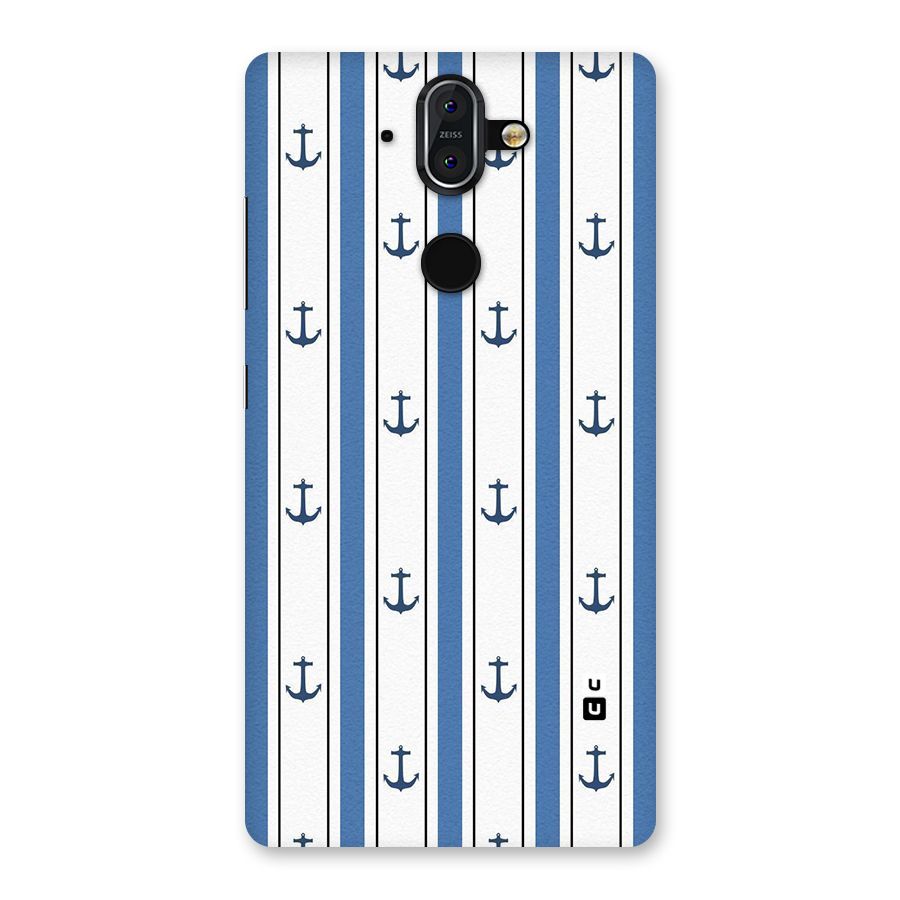 Anchor Stripe Lines Back Case for Nokia 8 Sirocco