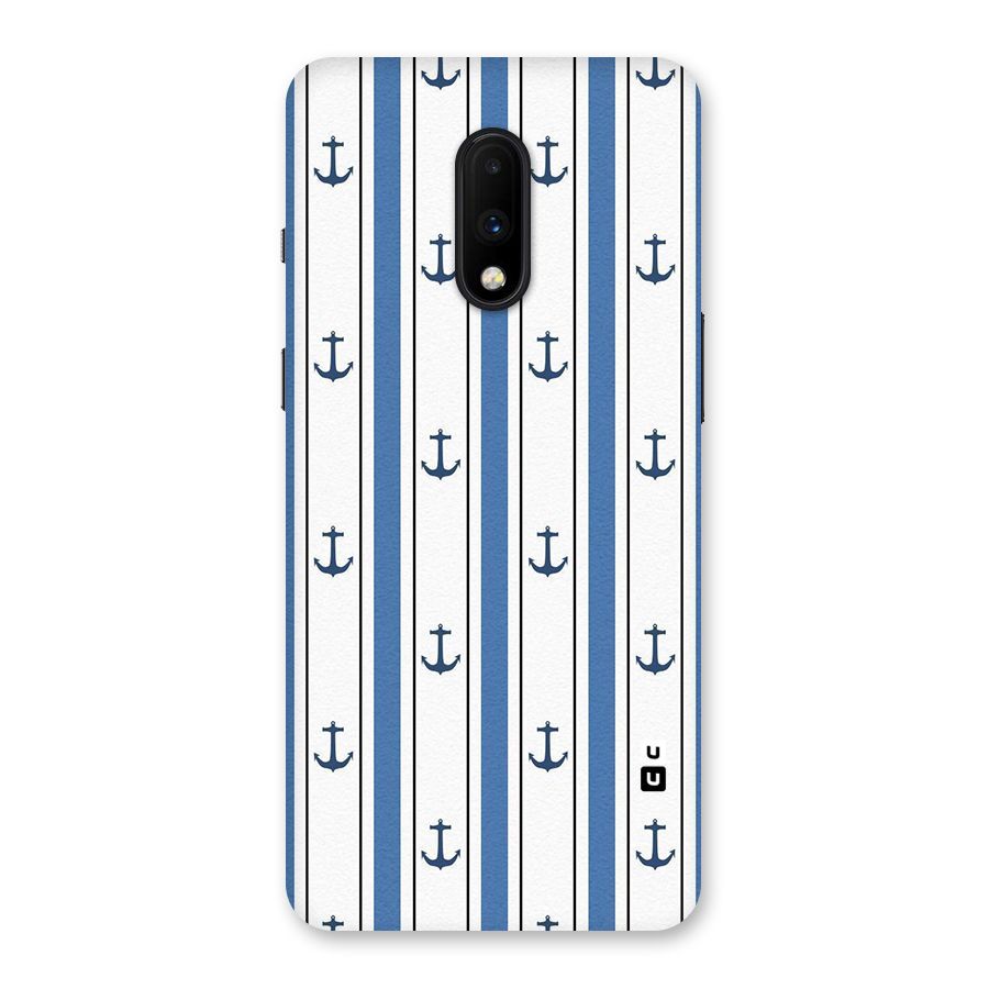 Anchor Stripe Lines Back Case for OnePlus 7