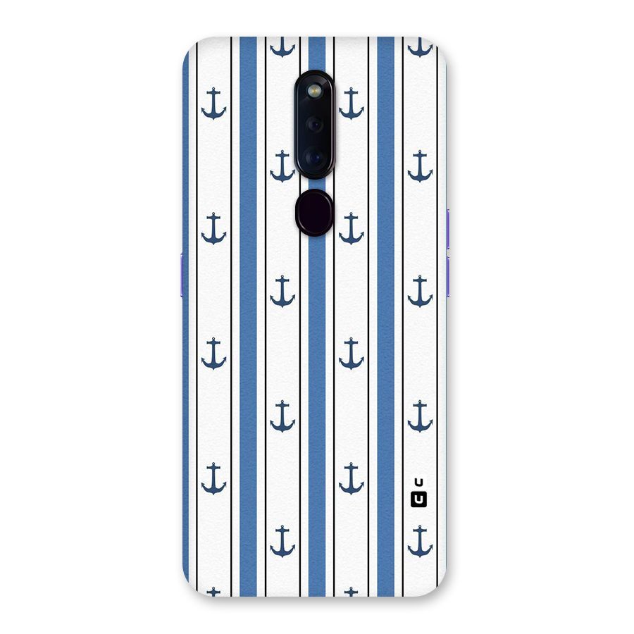 Anchor Stripe Lines Back Case for Oppo F11 Pro