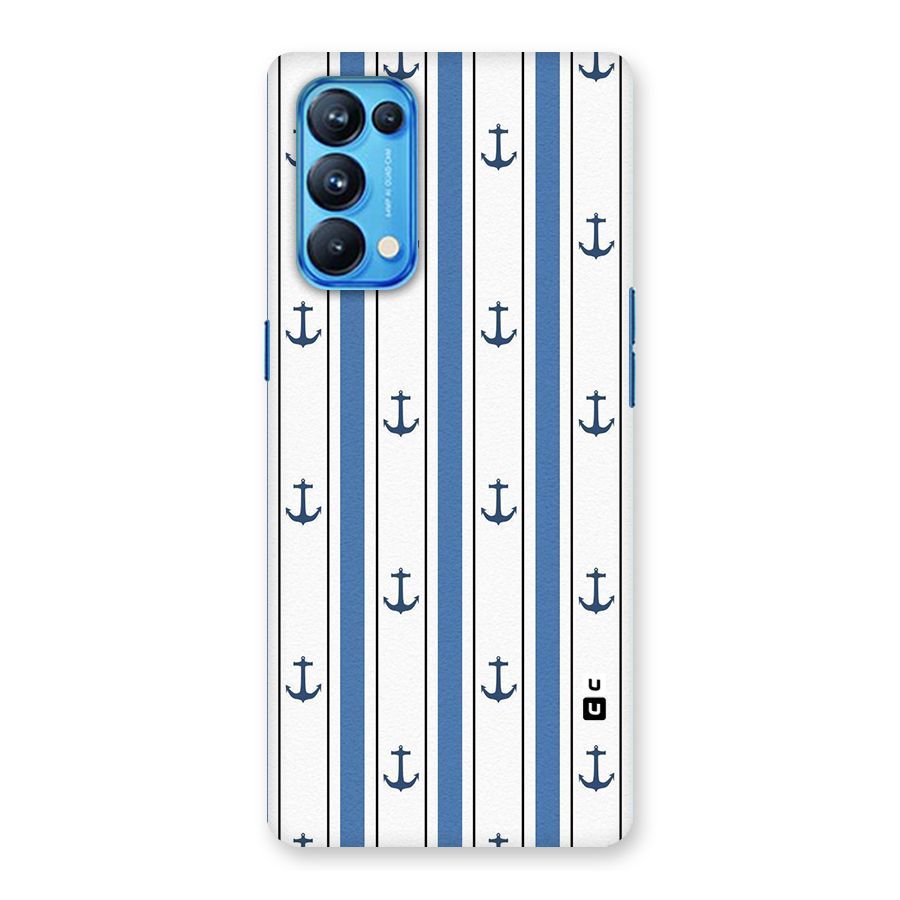 Anchor Stripe Lines Back Case for Oppo Reno5 Pro 5G