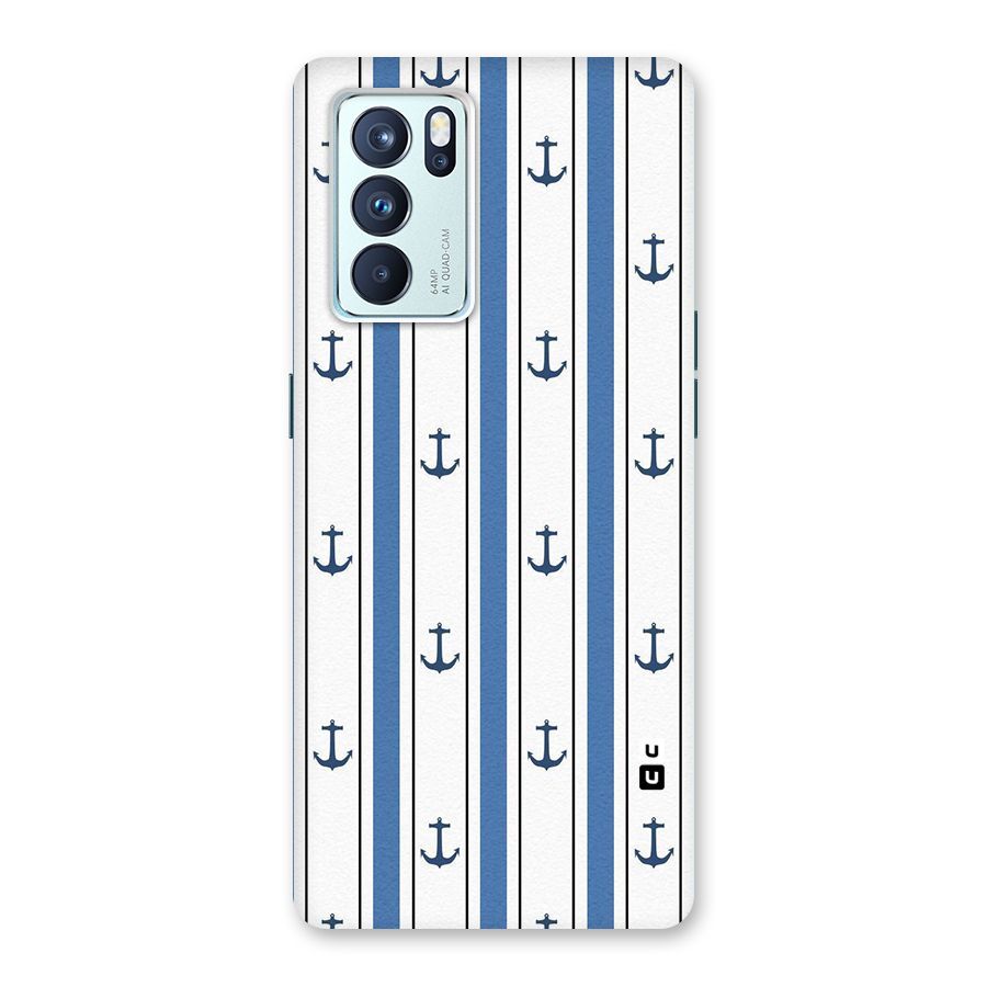 Anchor Stripe Lines Back Case for Oppo Reno6 Pro 5G
