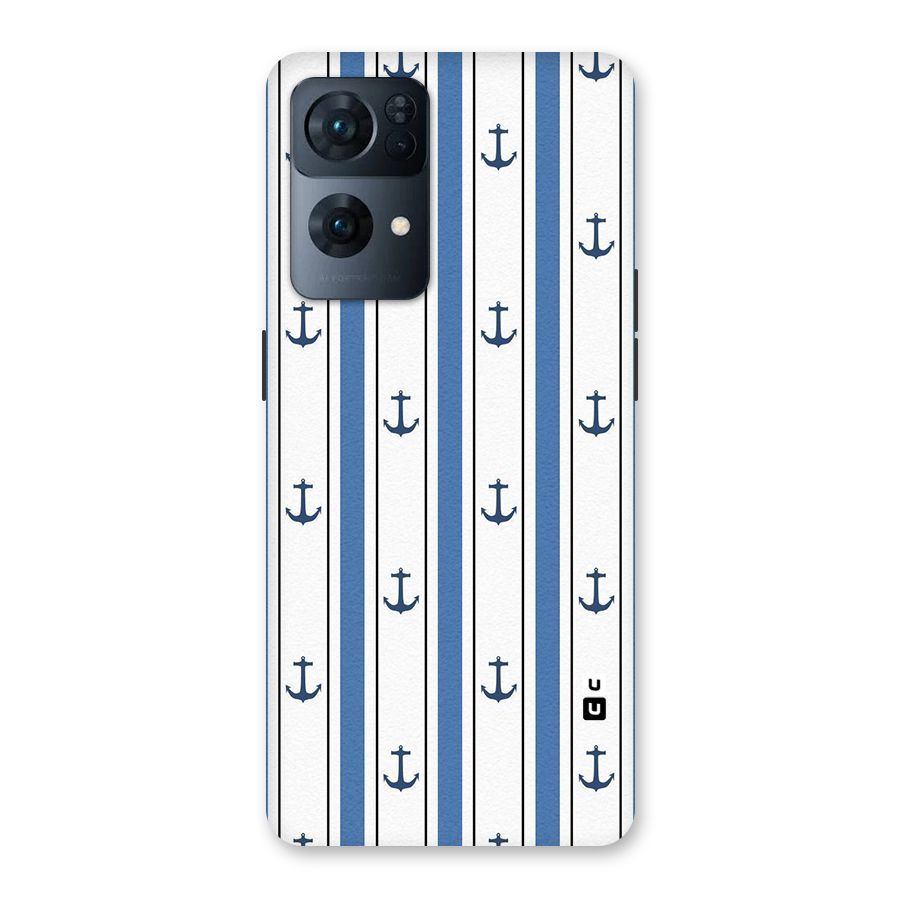 Anchor Stripe Lines Back Case for Oppo Reno7 Pro 5G