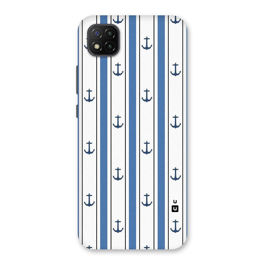 Anchor Stripe Lines Back Case for Poco C3