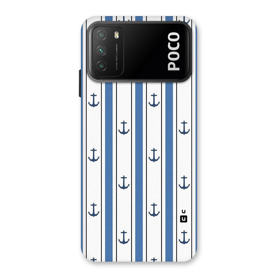 Anchor Stripe Lines Back Case for Poco M3