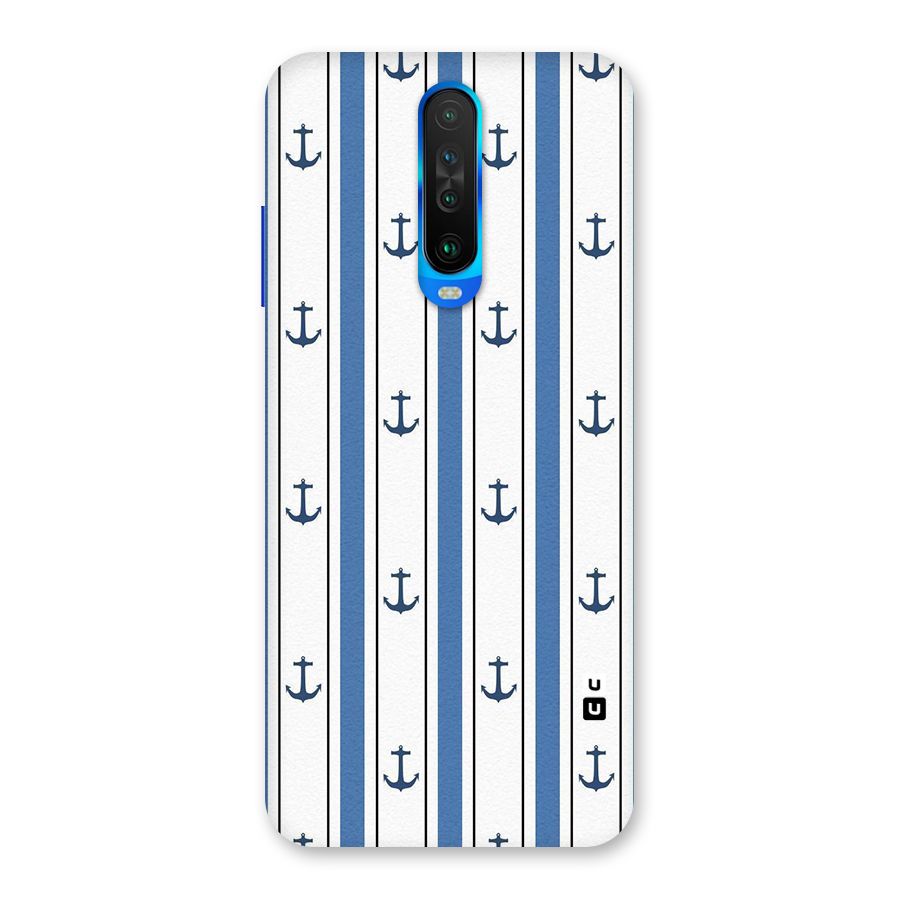 Anchor Stripe Lines Back Case for Poco X2