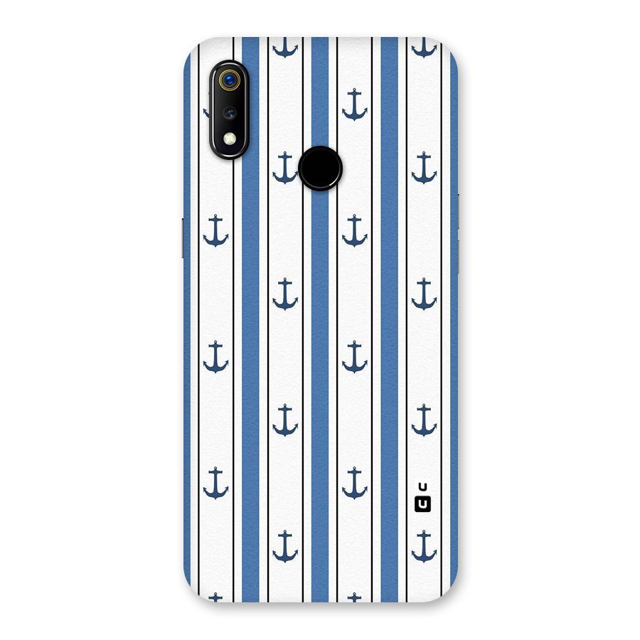Anchor Stripe Lines Back Case for Realme 3